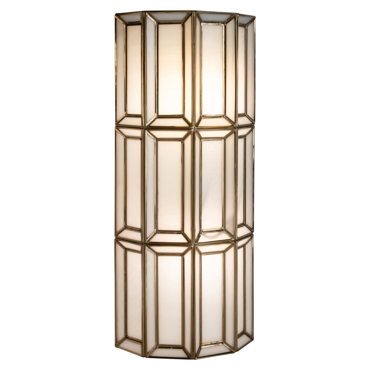 Wall lamp Opal antique brass