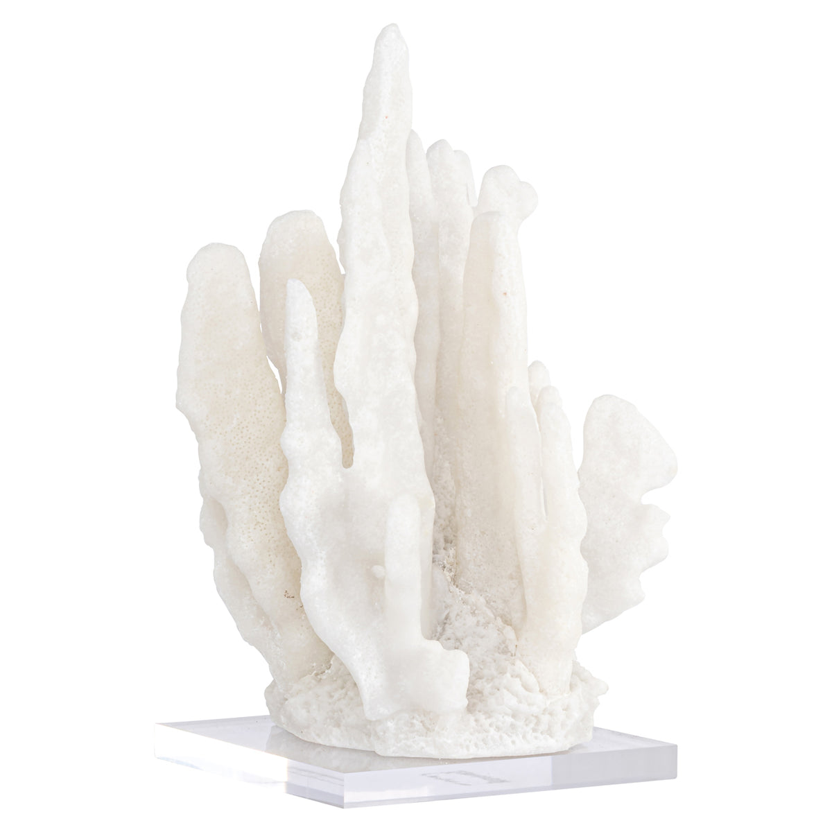 Decorative object Lilly white coral look