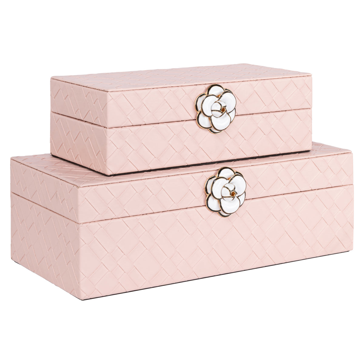 Boîte de rangement Lotte rose grande