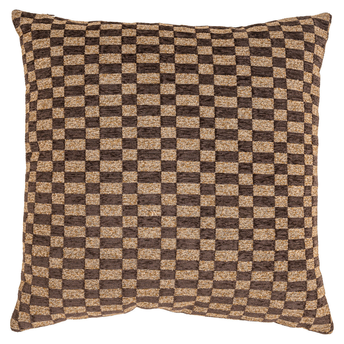Remi cushion brown rectilinear