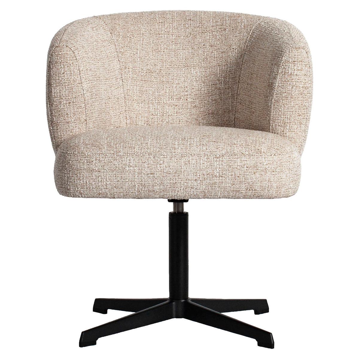 Dinan dining chair cream tweed fire retardant - swivel