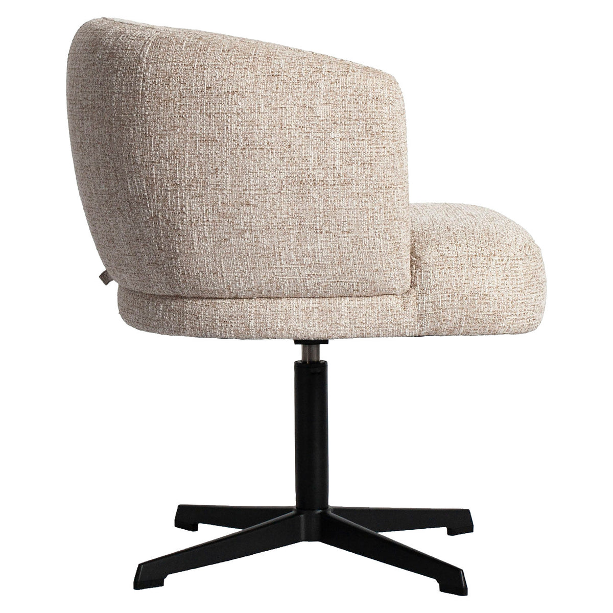 Dinan dining chair cream tweed fire retardant - swivel