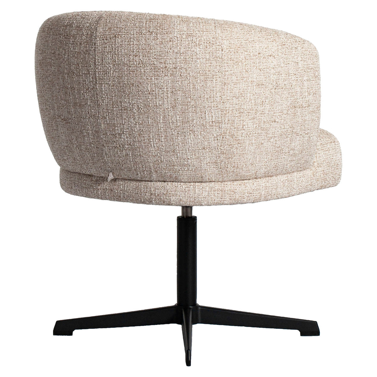 Dinan dining chair cream tweed fire retardant - swivel