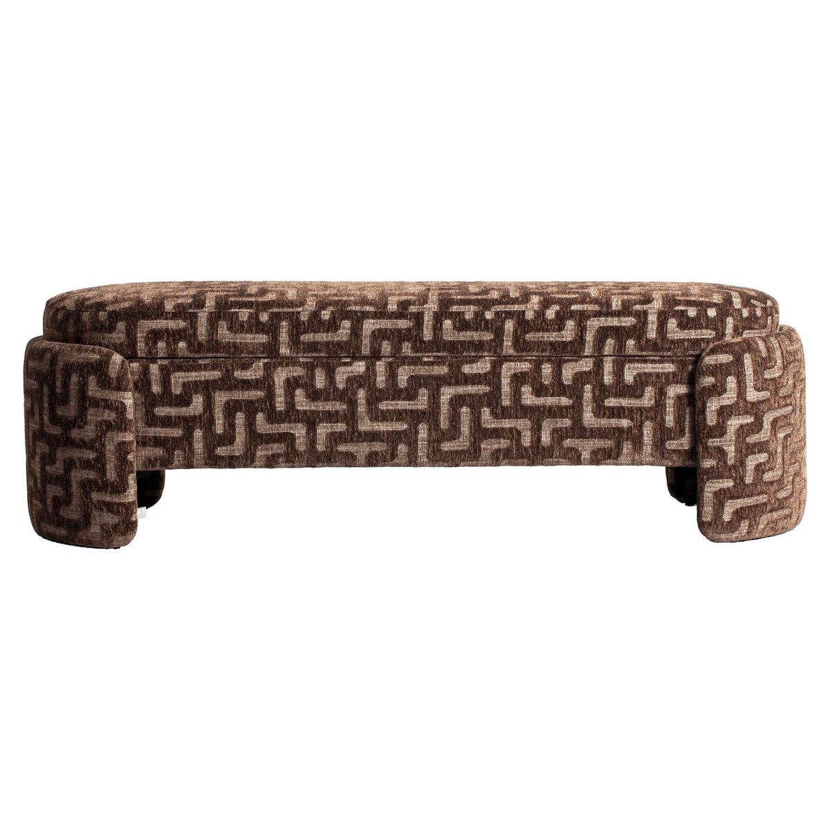 Cupid brown labyrinth bench with storage