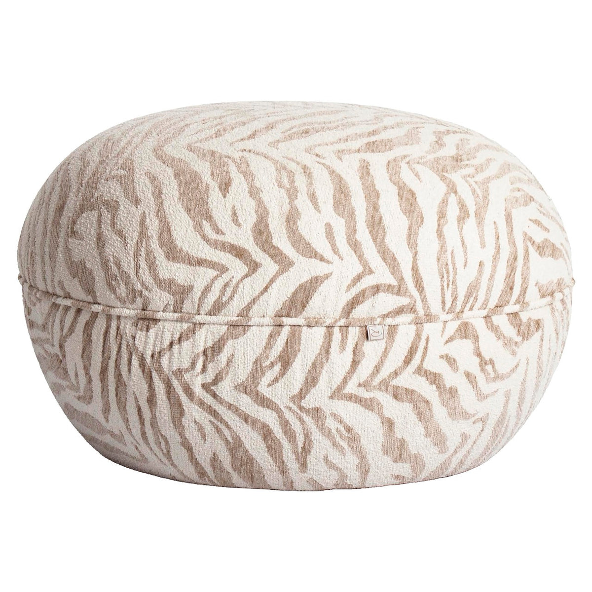 Pouf et repose-pieds Jace beige tigre
