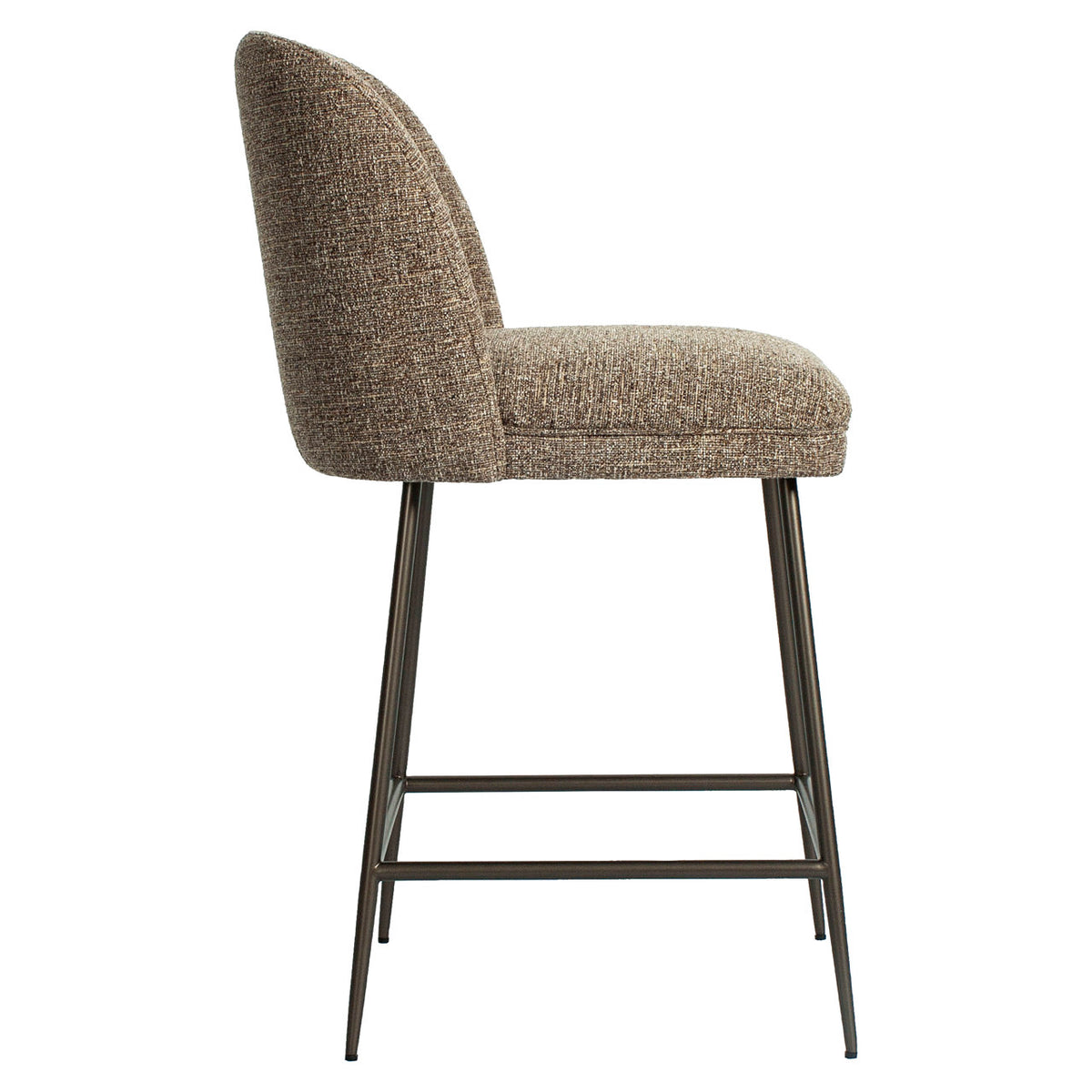 Chaise de comptoir Pullitzer tweed marron