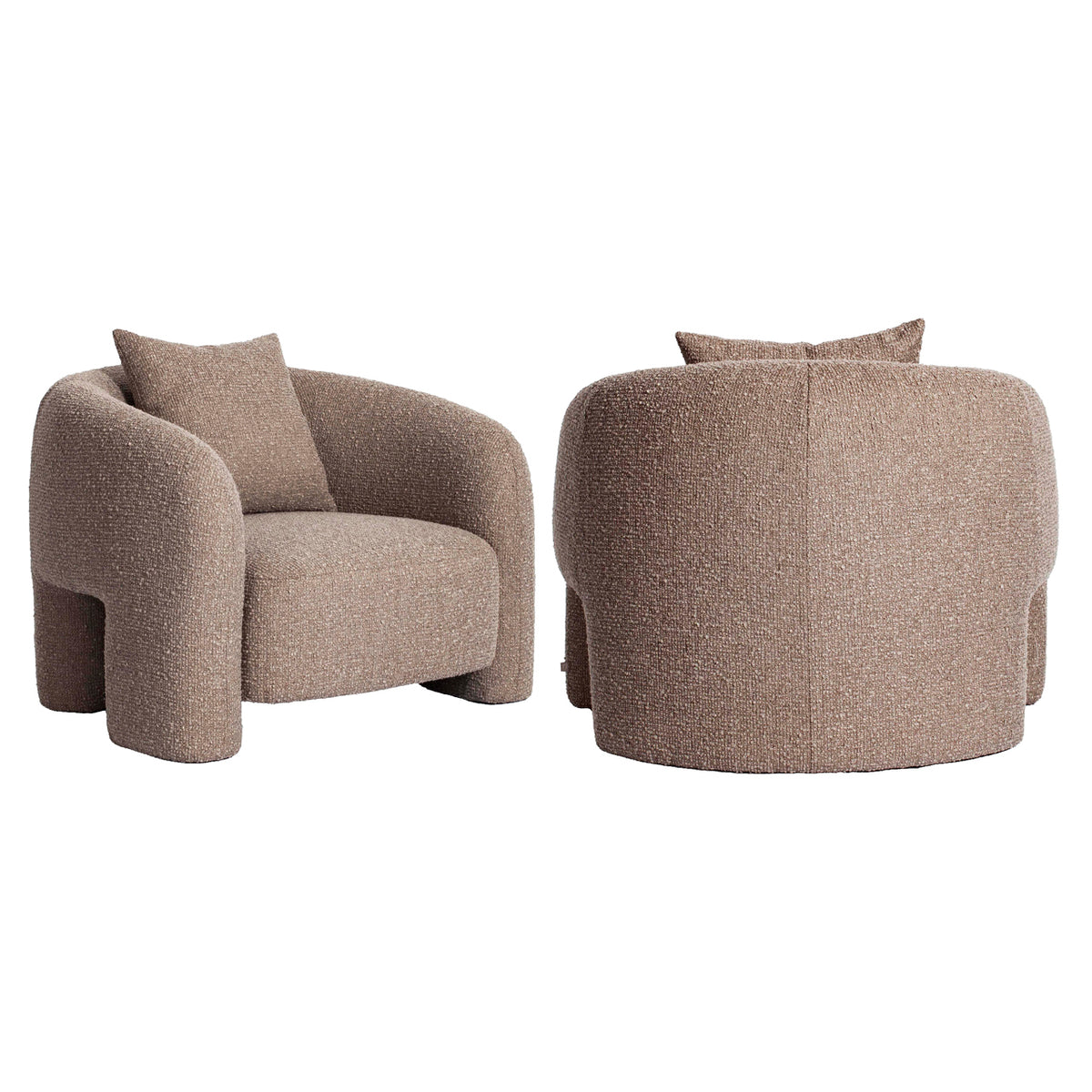 Lounge stoel Tuscany mocca chunky