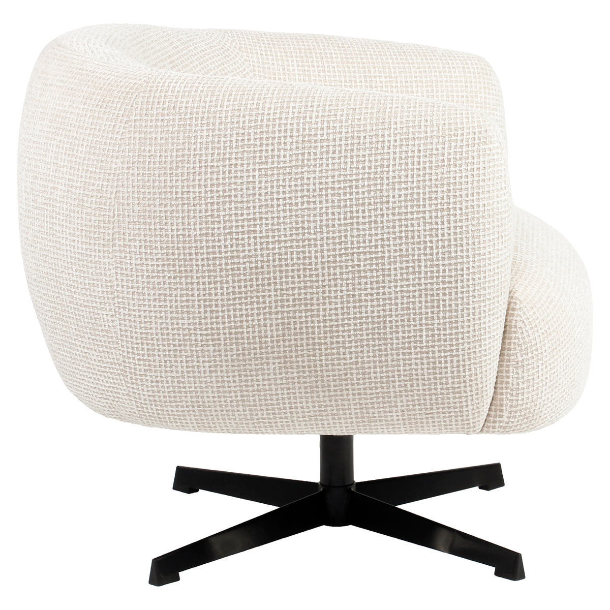 Estelle lounge chair beige blockweave swivel