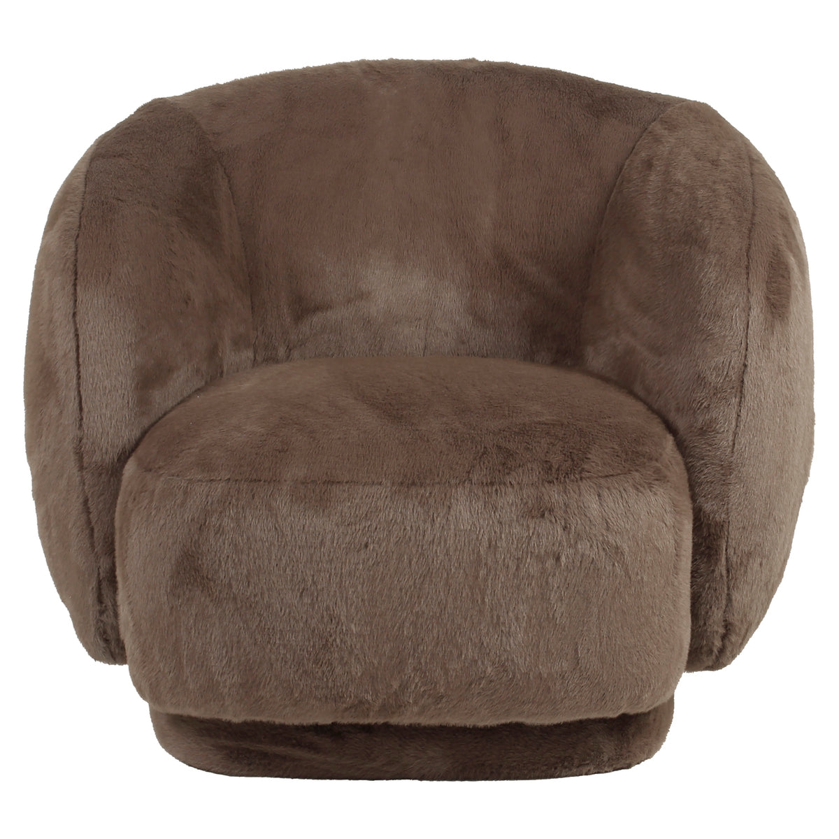Loungesessel Negreslo brown fluffy swivel