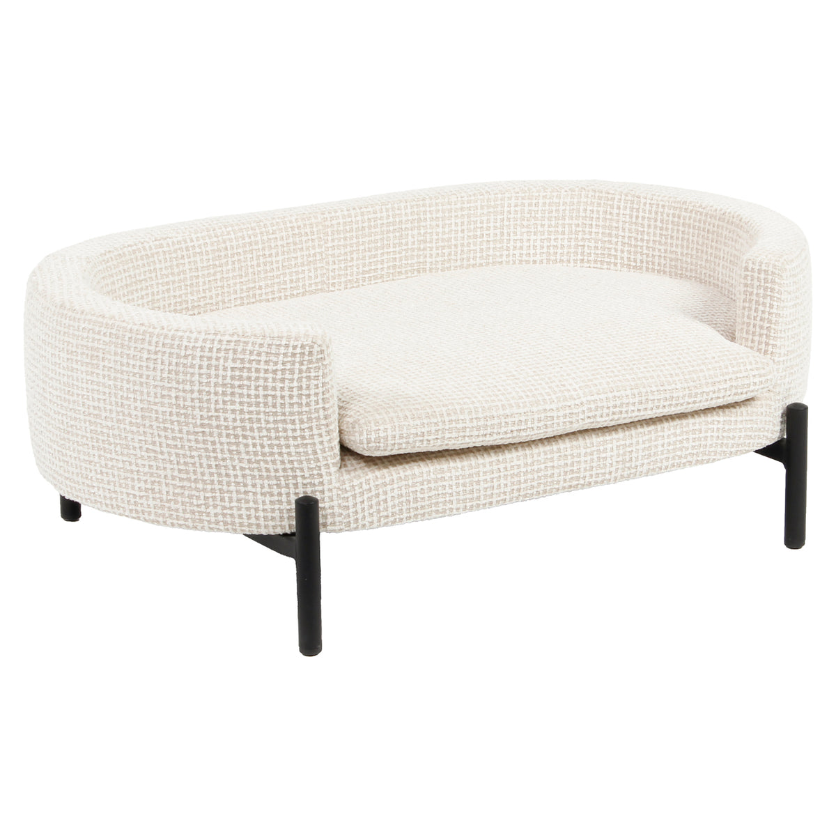 Dog bed Dolly beige blockweave