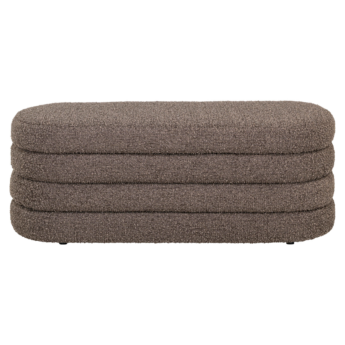 Camille pouf & footstool brown chunky