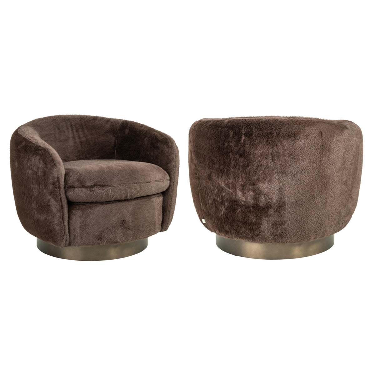 Loungesessel Colmar chocolat fluffy swivel