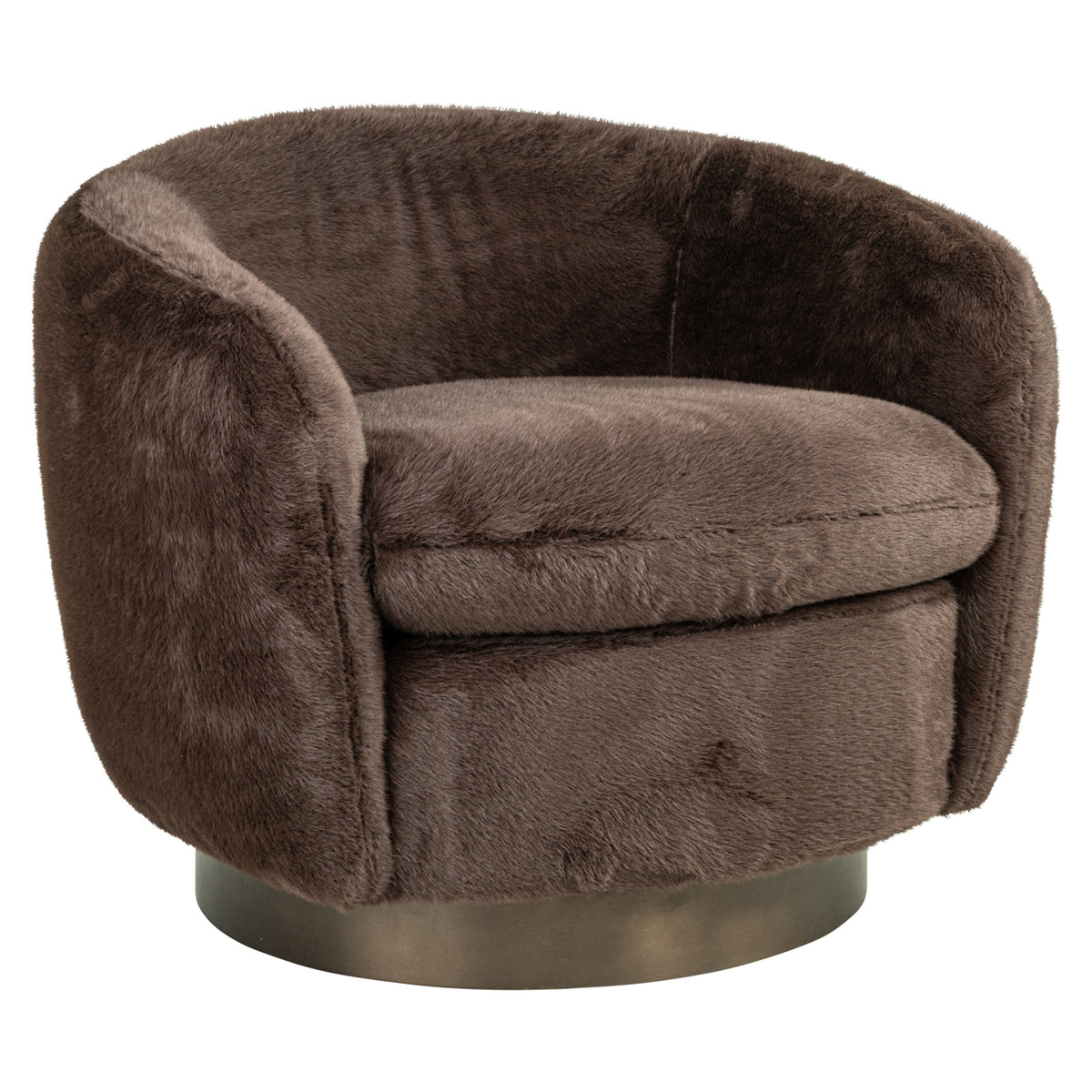 Loungesessel Colmar chocolat fluffy swivel