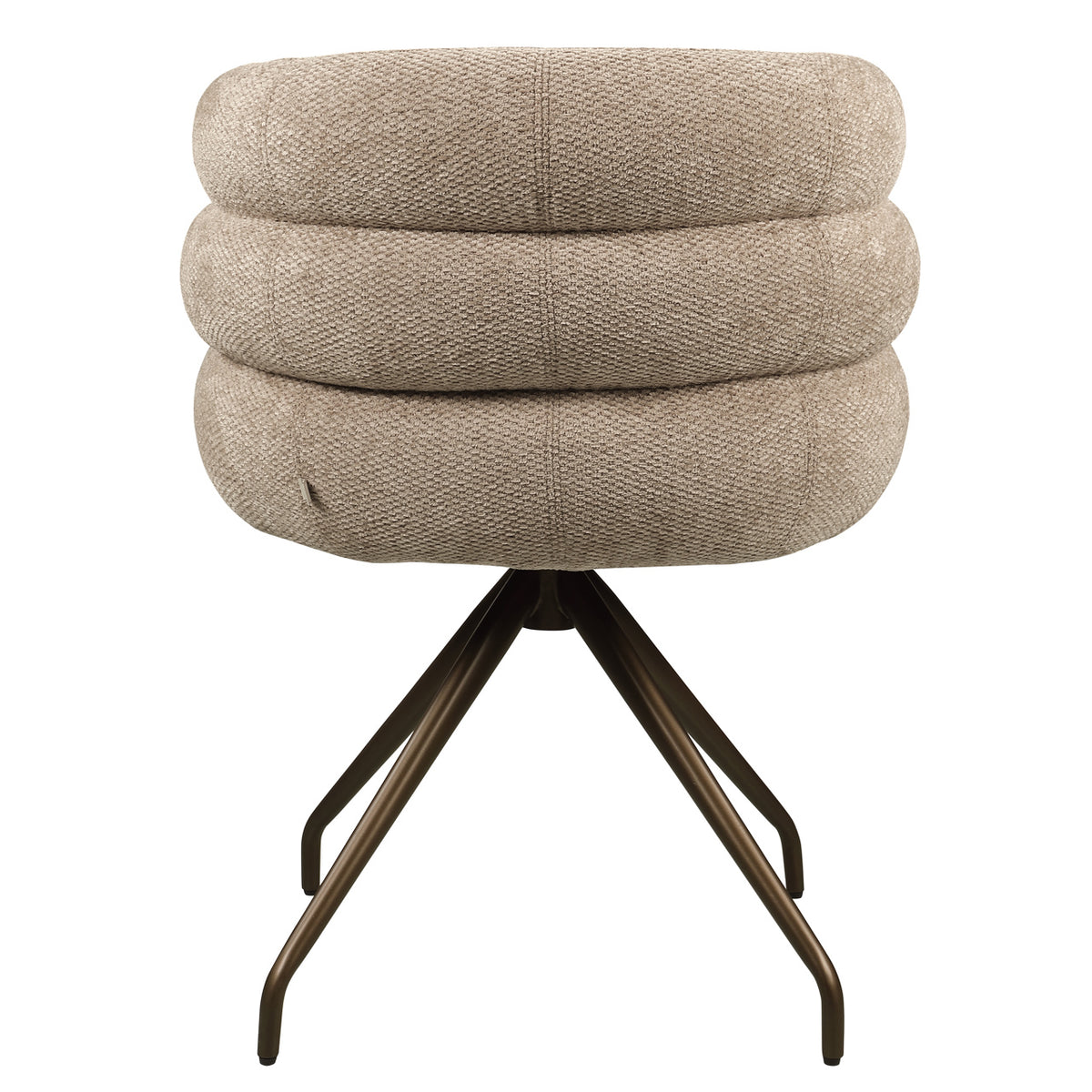 Kayla mocca boldweave swivel dining chair