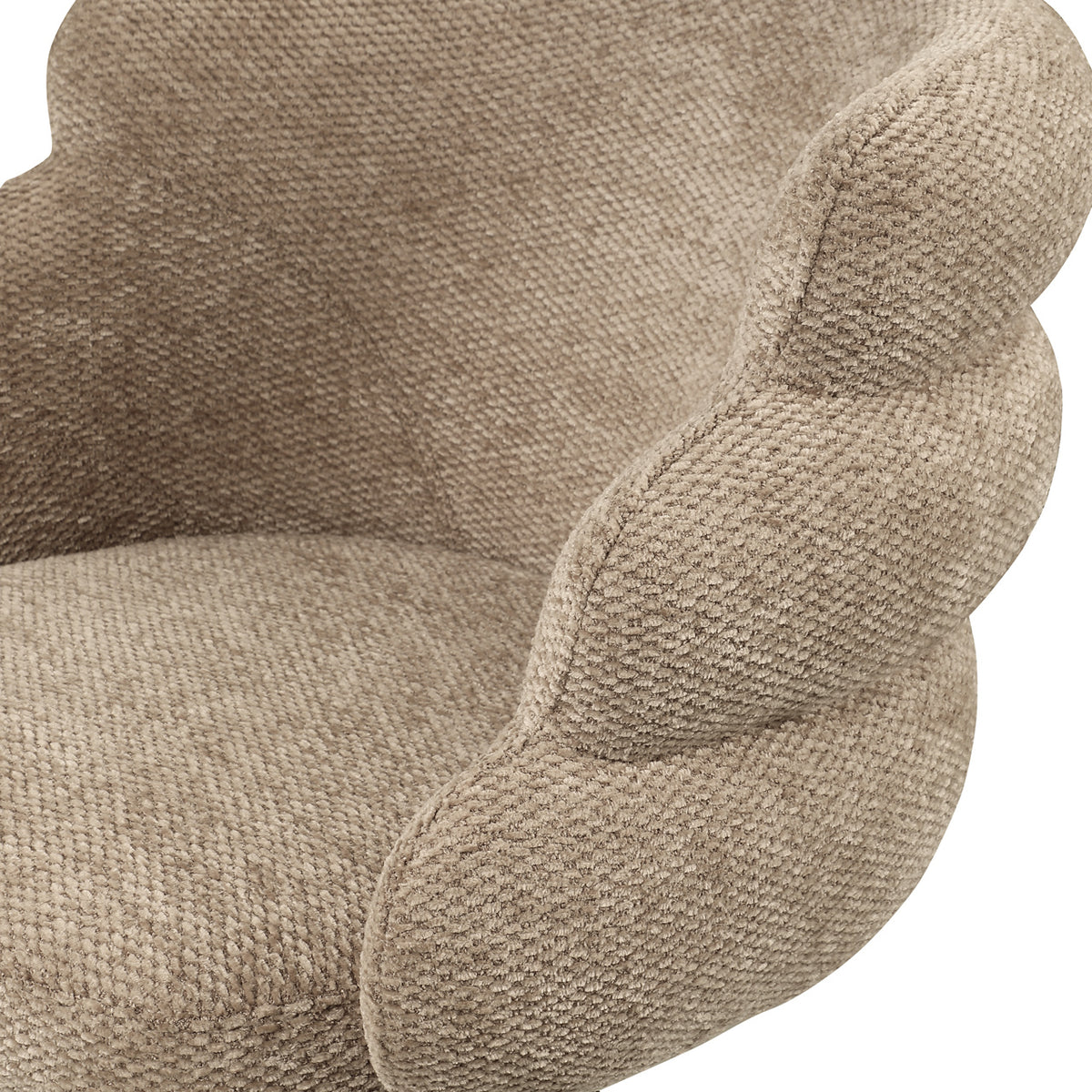 Kayla mocca boldweave swivel dining chair