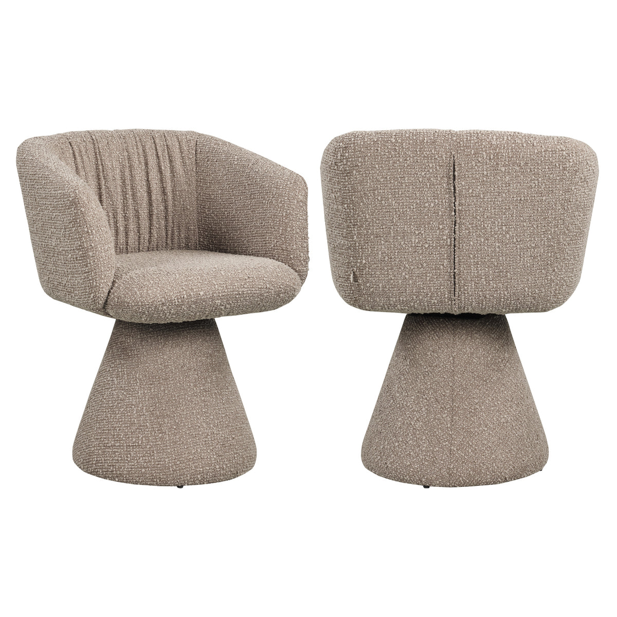 Eetkamerstoel Madeline mocca chunky swivel