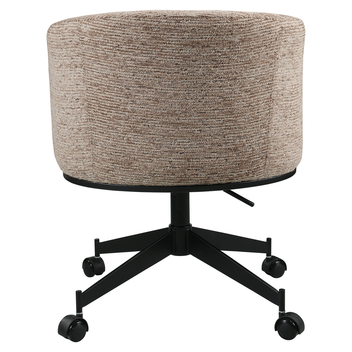 Eetkamerstoel Rochenne mocca linear swivel on wheels