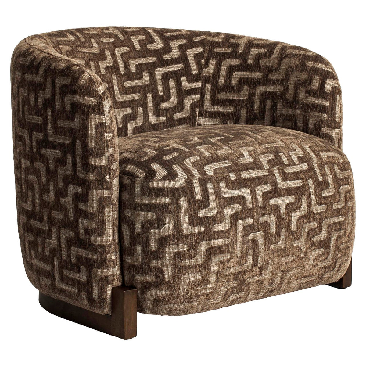 Lounge-Sessel Hannah braun Labyrinth, schwer entflammbar