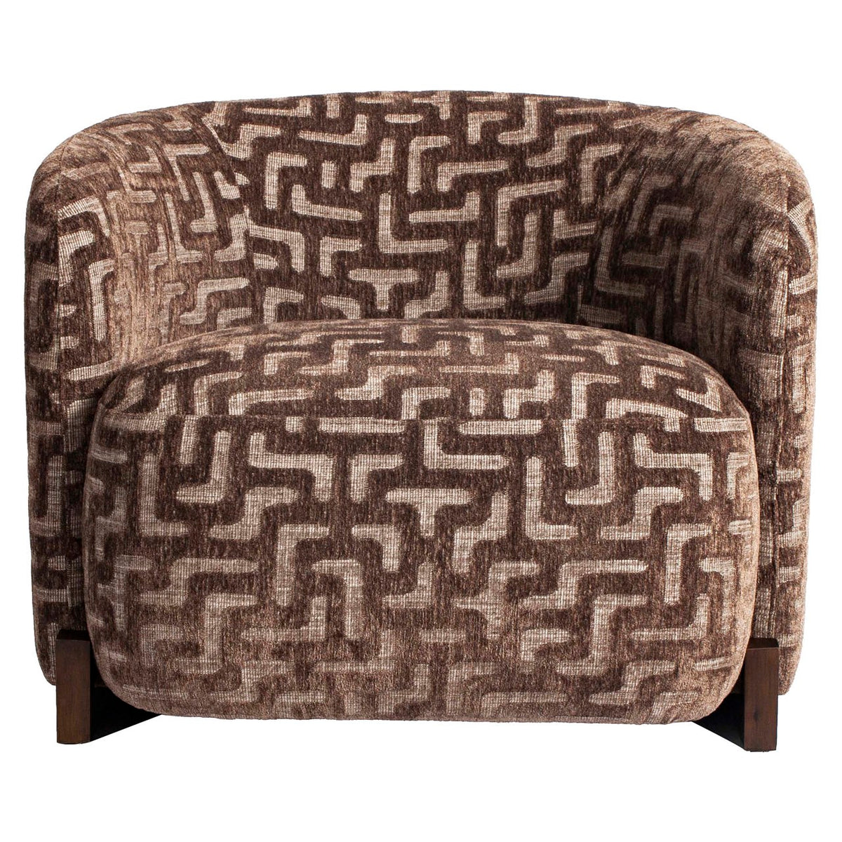 Lounge-Sessel Hannah braun Labyrinth, schwer entflammbar