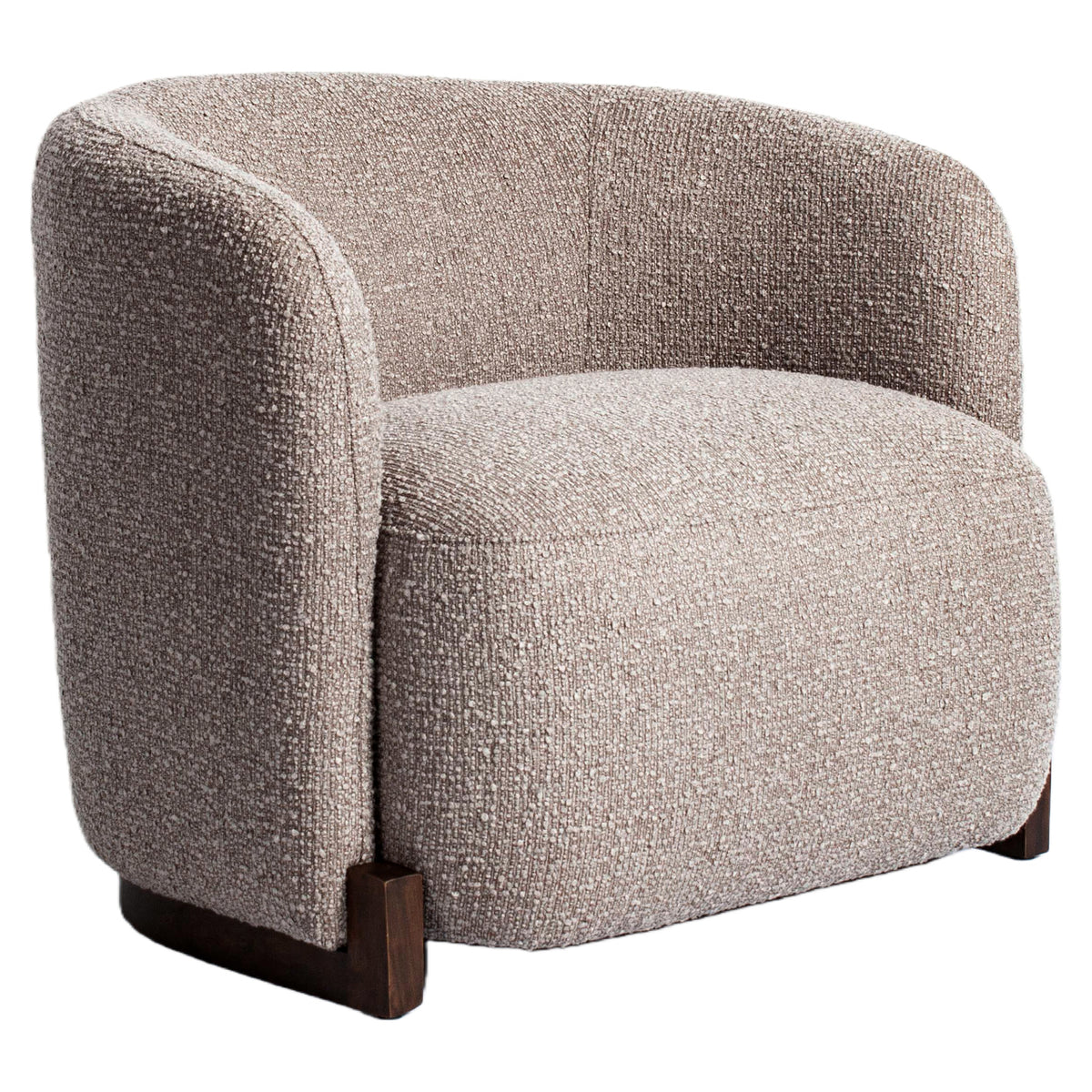 Fauteuil lounge Hannah mocca chunky ignifugé