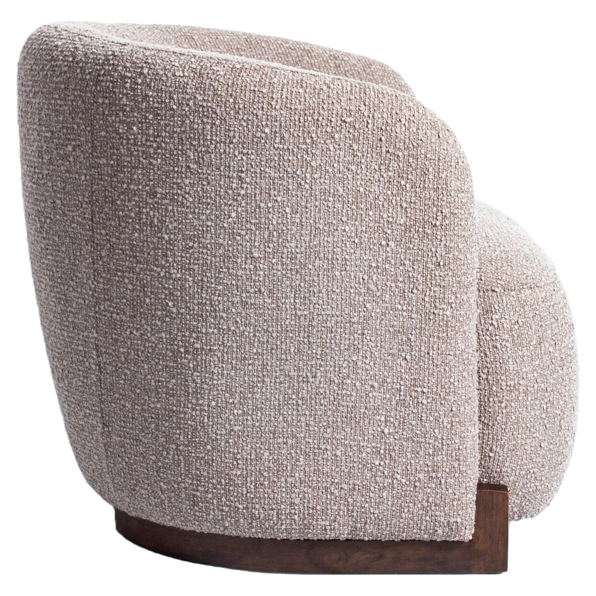 Fauteuil lounge Hannah mocca chunky ignifugé
