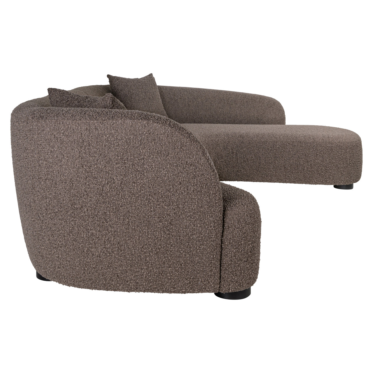 Pandora Brown Chunky Lounge Bench, Right