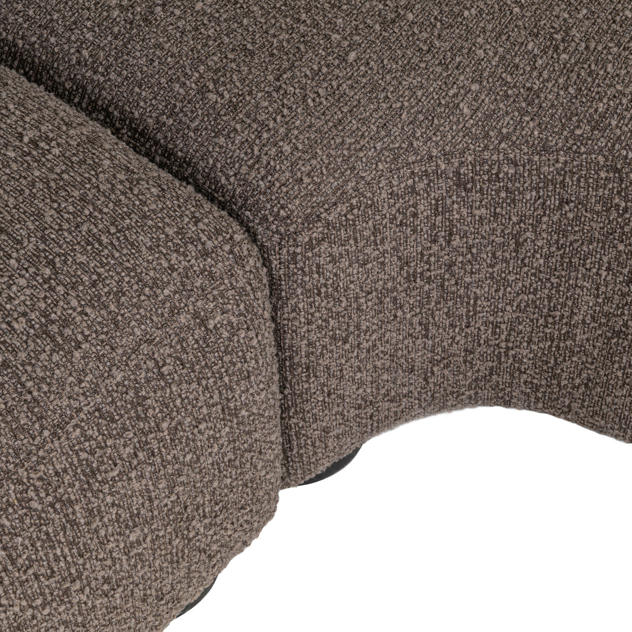 Pandora Brown Chunky Lounge Bench, Right