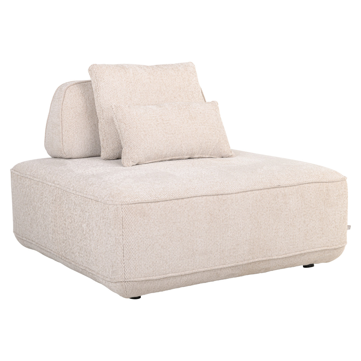 Tudor natural boldweave 1-seater sofa with movable backrest