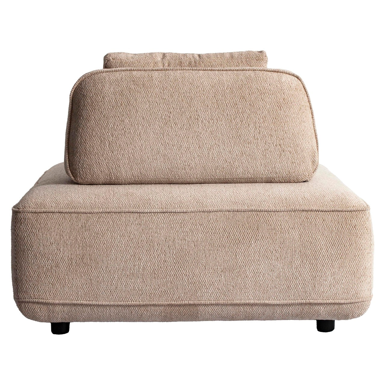 Tudor sofa in natural boldweave fabric, 1-seater, with movable backrest