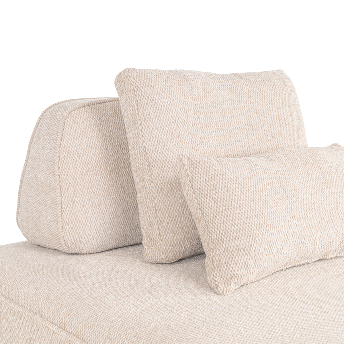 Tudor natural boldweave 1-seater sofa with movable backrest