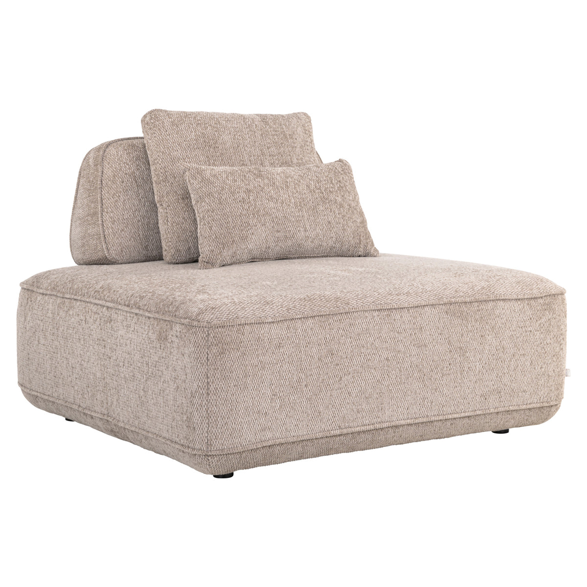 Tudor mocca boldweave 1-seater sofa with movable backrest
