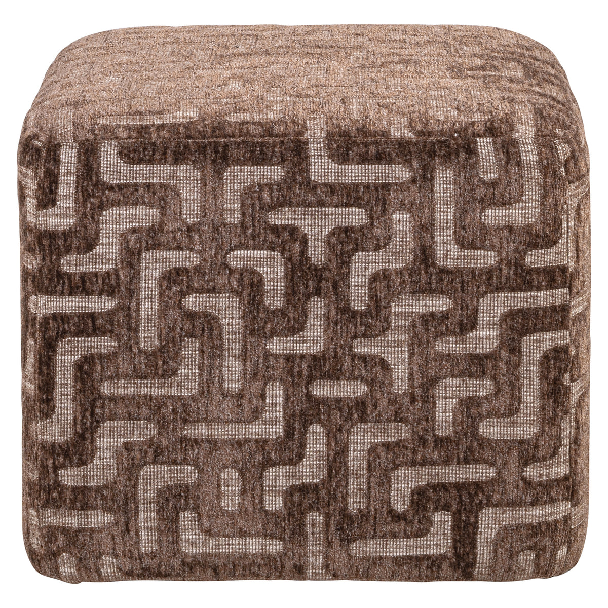 Pouf & repose-pieds Ciela brown labyrinth