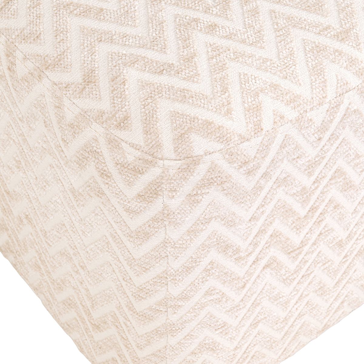 Poef & Voetenbank Ciela beige chevron