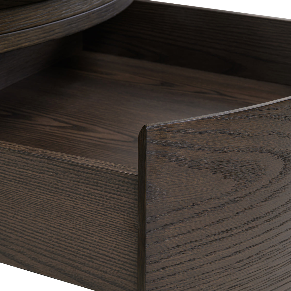 Couchtisch Langford braun 90Ø 1 Schublade