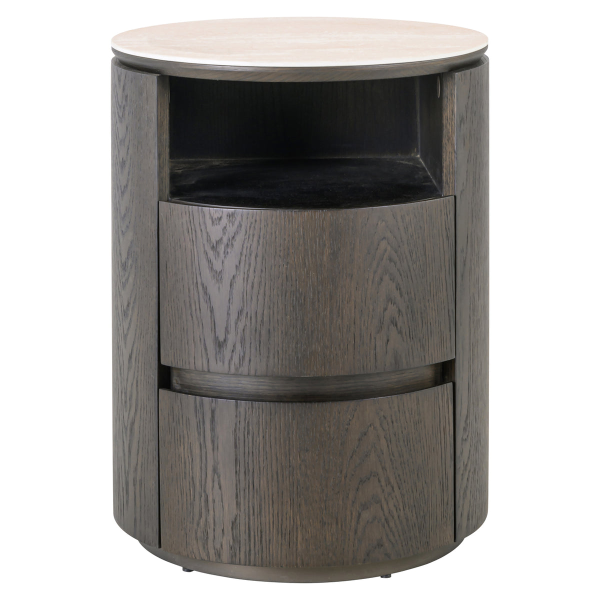 Nando brown 2-drawer bedside table