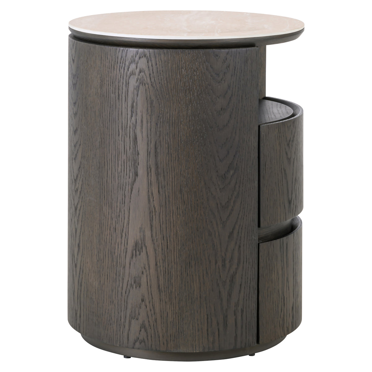 Nando brown 2-drawer bedside table