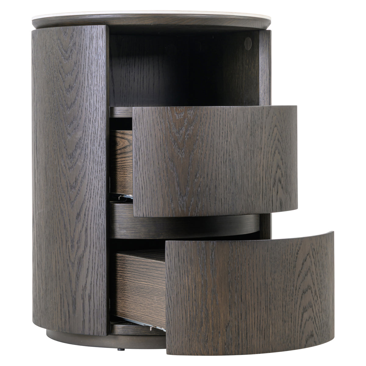 Nando brown 2-drawer bedside table