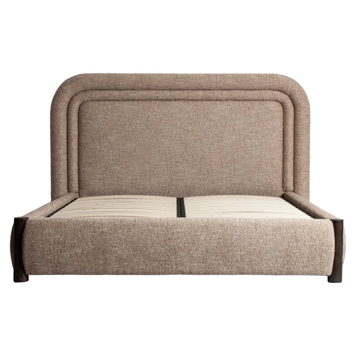 Lit Citadel tweed sable 160x200 (taille du matelas (hors matelas))