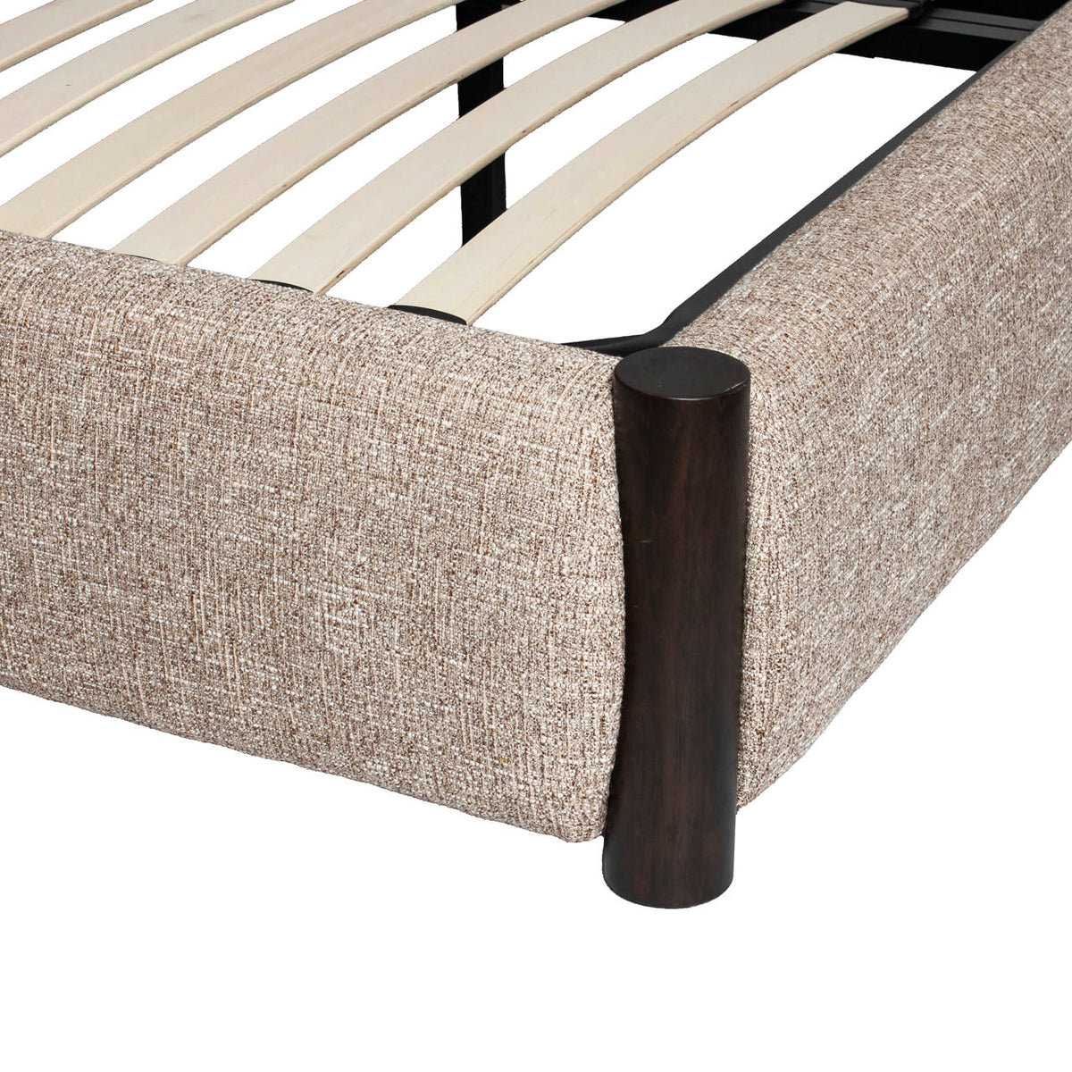 Lit Citadel tweed sable 160x200 (taille du matelas (hors matelas))