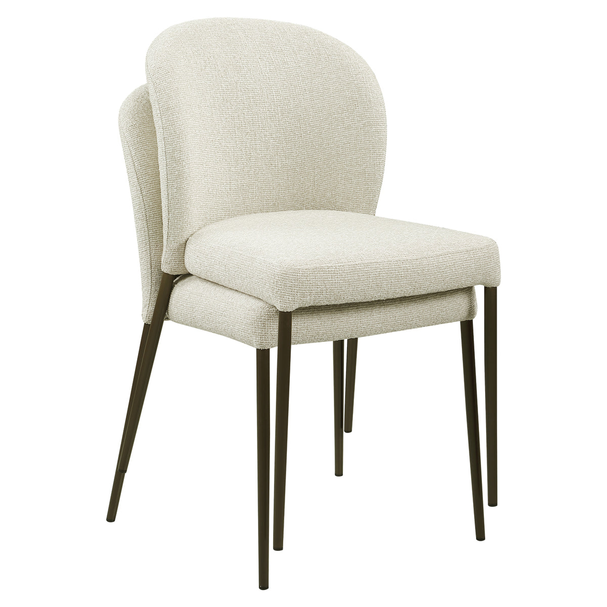 Dining chair Stacker biscotti fire retardant (Set of 2)