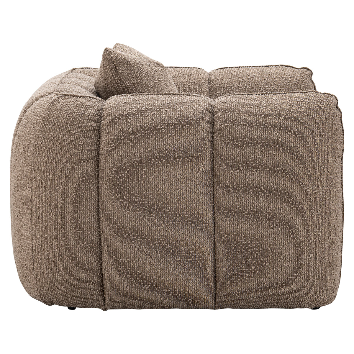 Fauteuil lounge Hogan mocca chunky ignifugé