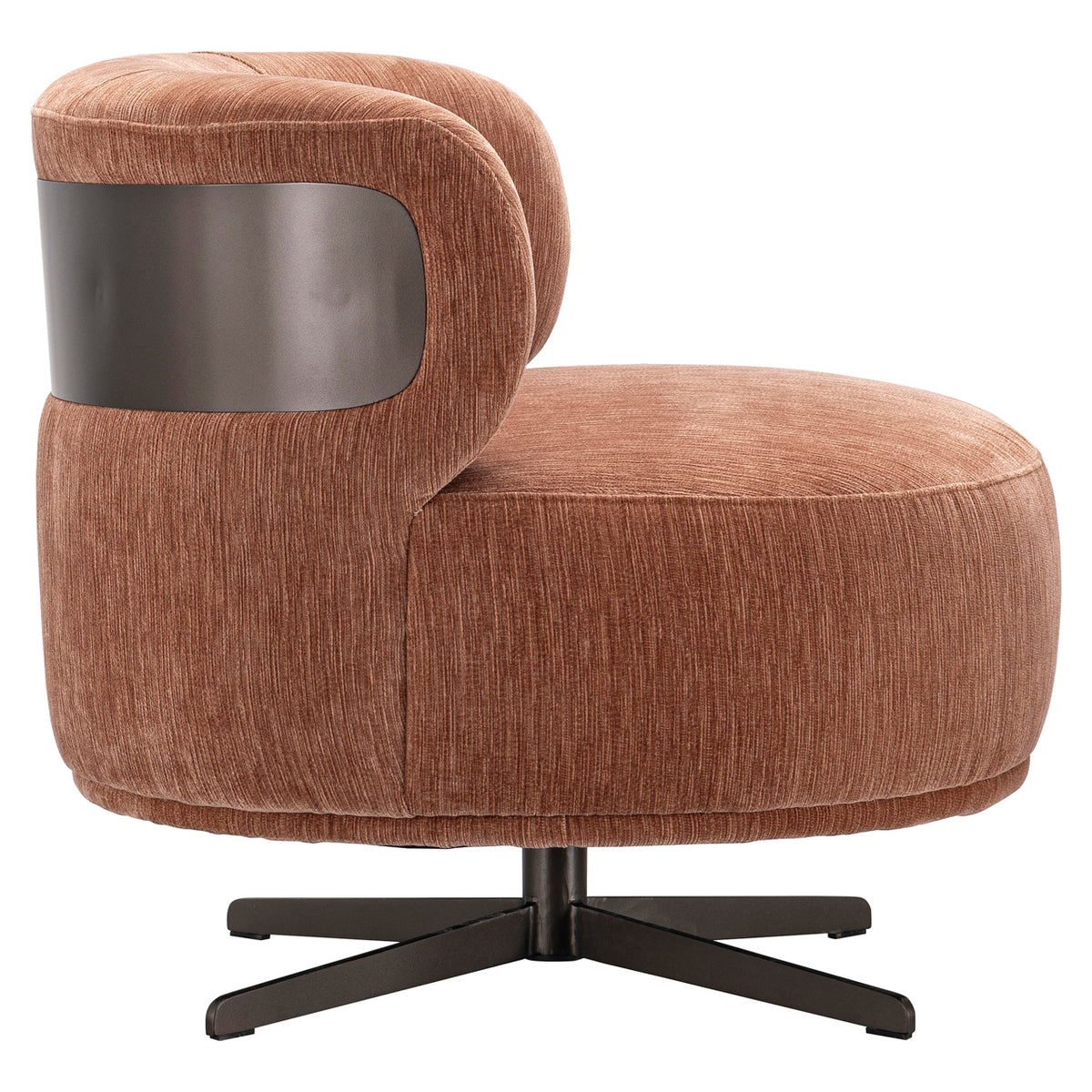 Fauteuil lounge Lauren be straight mocha mousse swivel