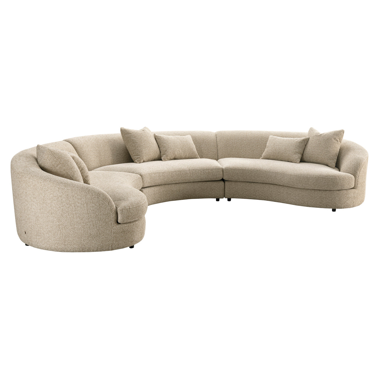 Sofa Morena in Creme mit Blockgewebe