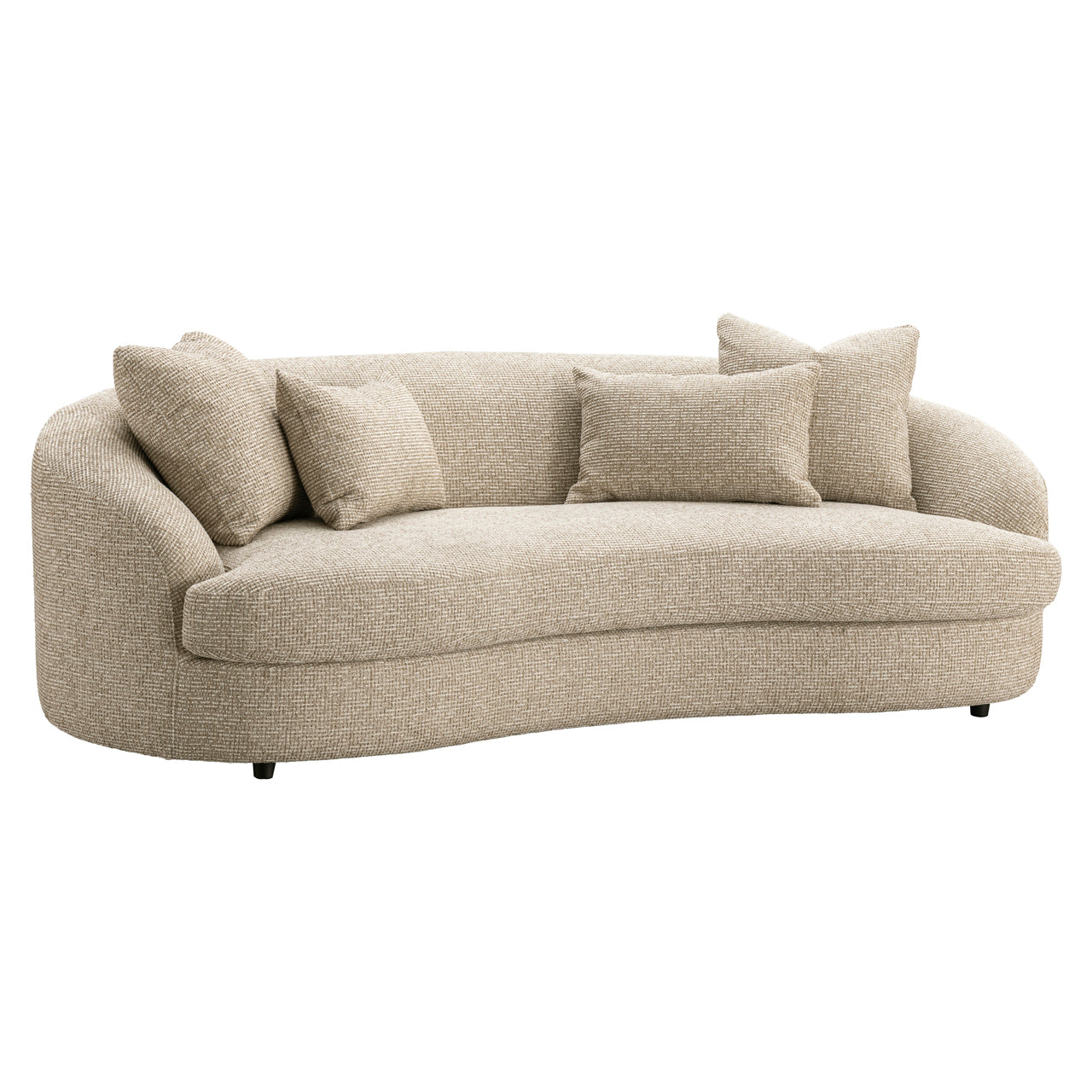 Sofa Morena in Creme mit Blockgewebe