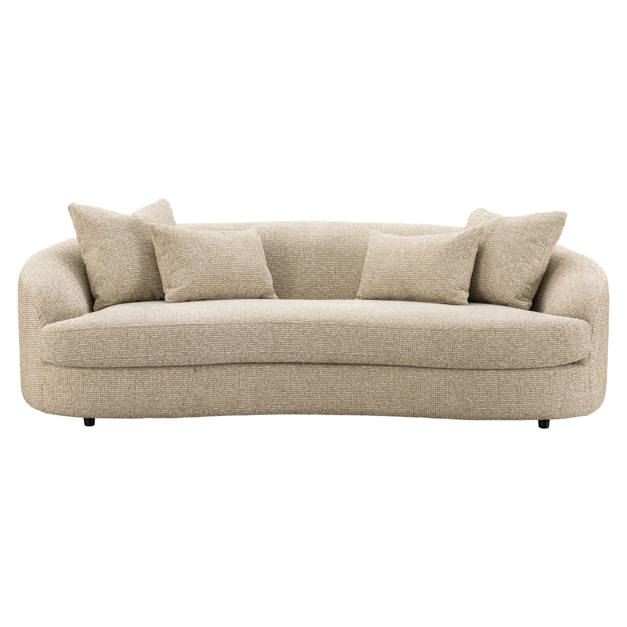 Sofa Morena in Creme mit Blockgewebe