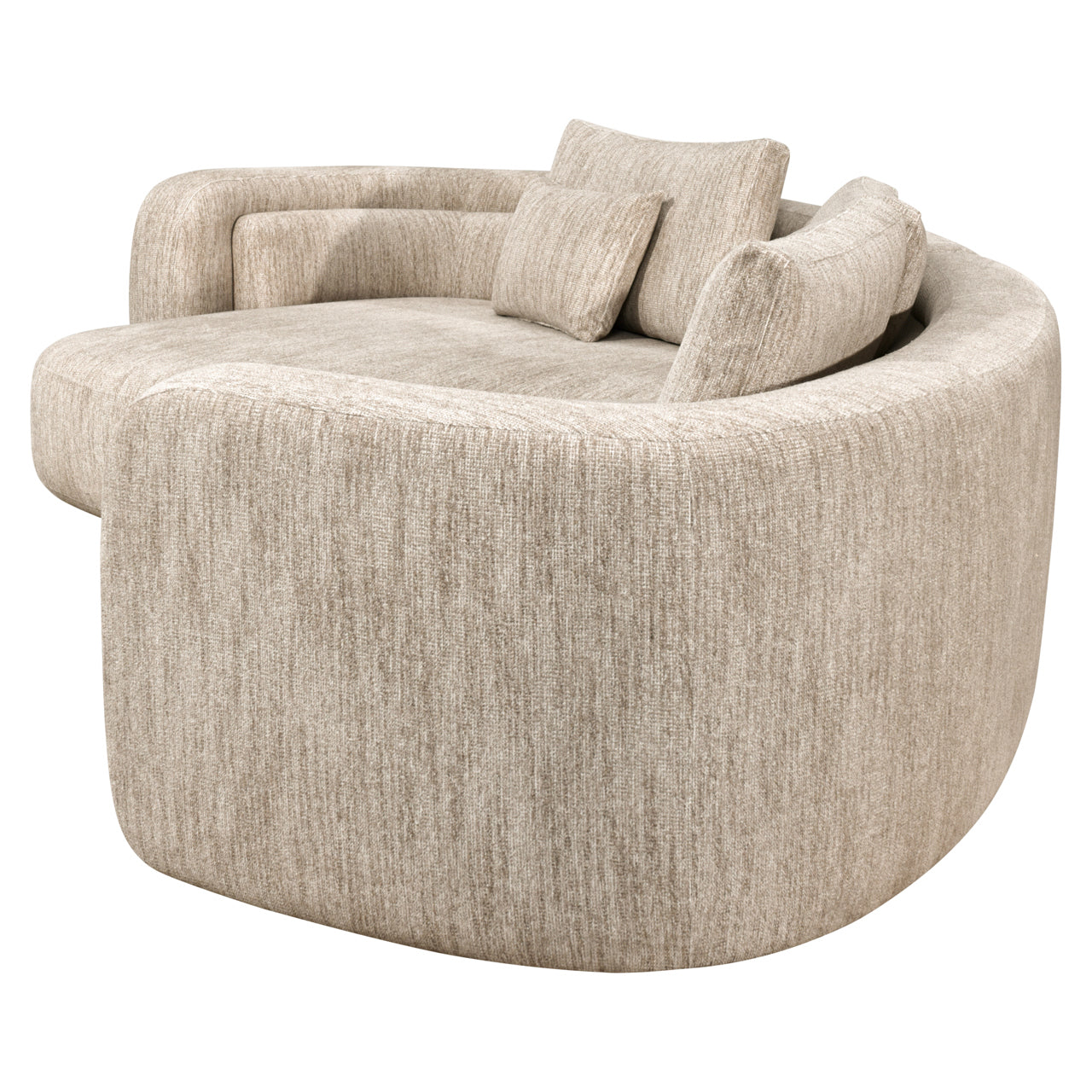 Bank Angusto natural softweave lounge left