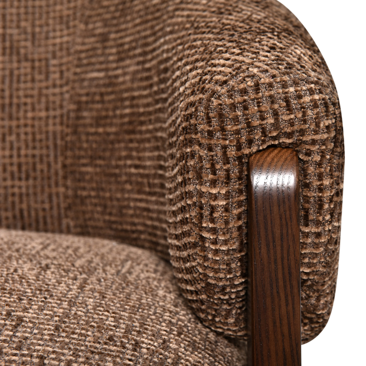 Loungesessel Marina Braun Blockweave drehbar schwer entflammbar