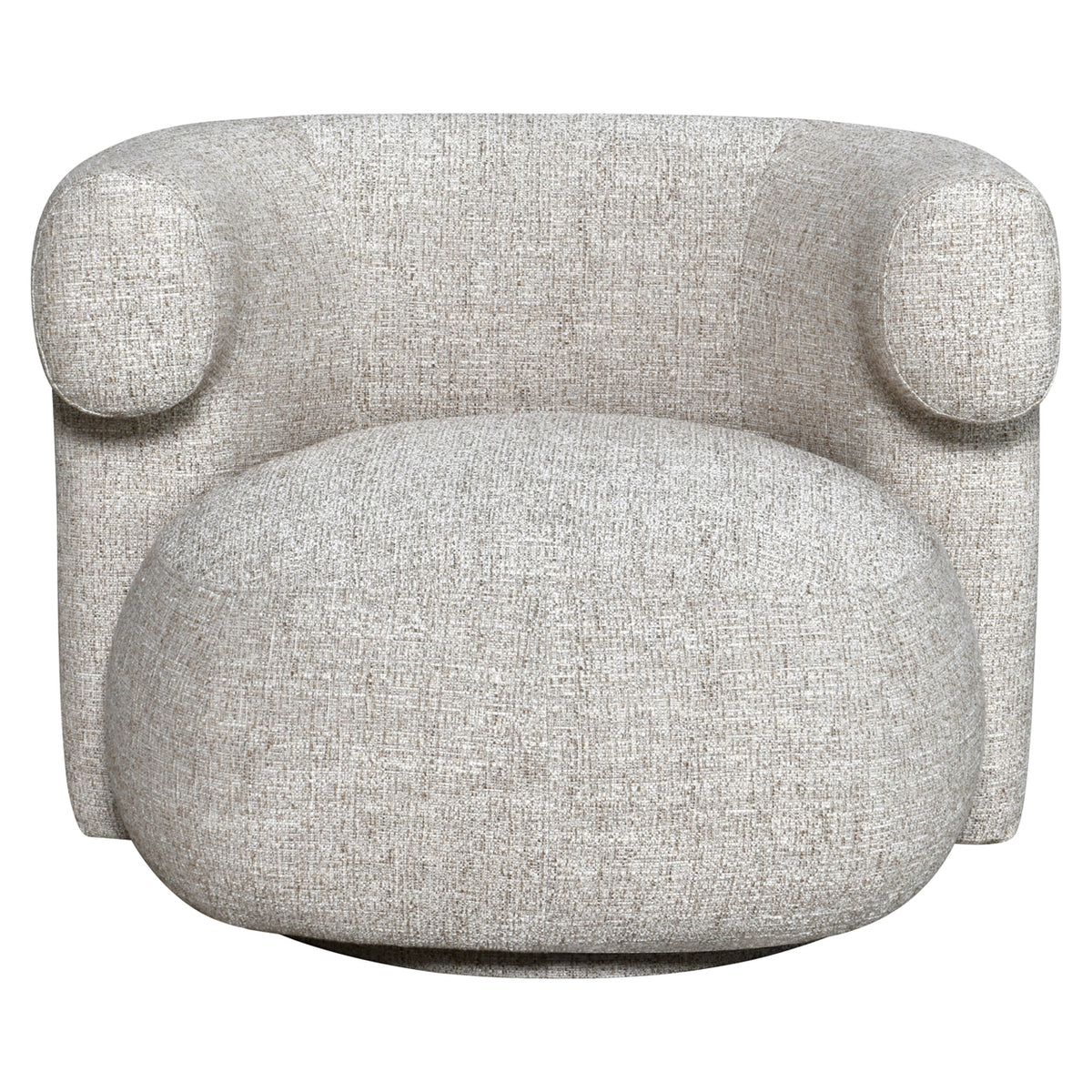 Talley cream tweed swivel lounge chair