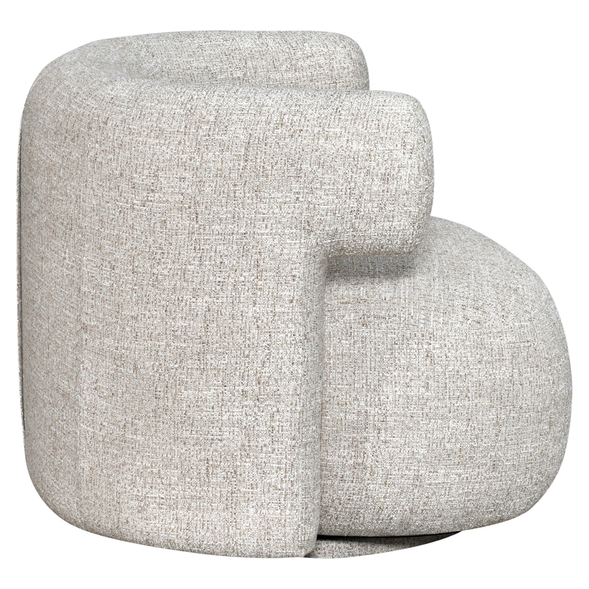 Talley cream tweed swivel lounge chair