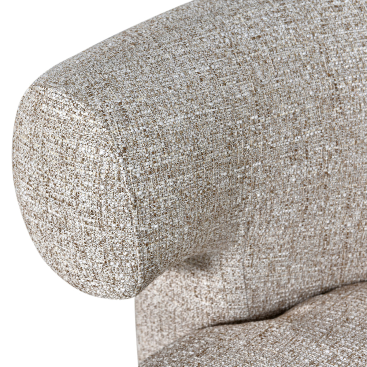 Talley cream tweed swivel lounge chair